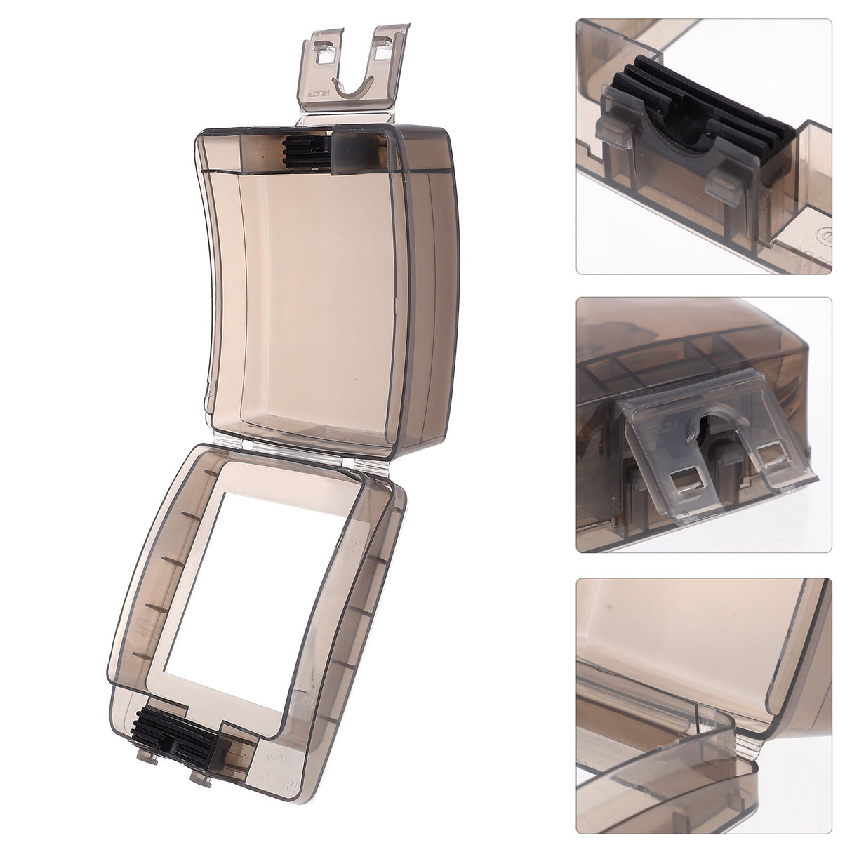 2 Sets Protection Box Wall Plate Cover Waterproof for Kitchen Bathroom Outdoor Wall Socket Pulg Covers Lids 12.7X10.7X5.2CM Black