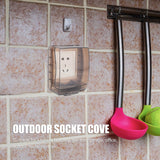 2 Sets Protection Box Wall Plate Cover Waterproof for Kitchen Bathroom Outdoor Wall Socket Pulg Covers Lids 12.7X10.7X5.2CM Black