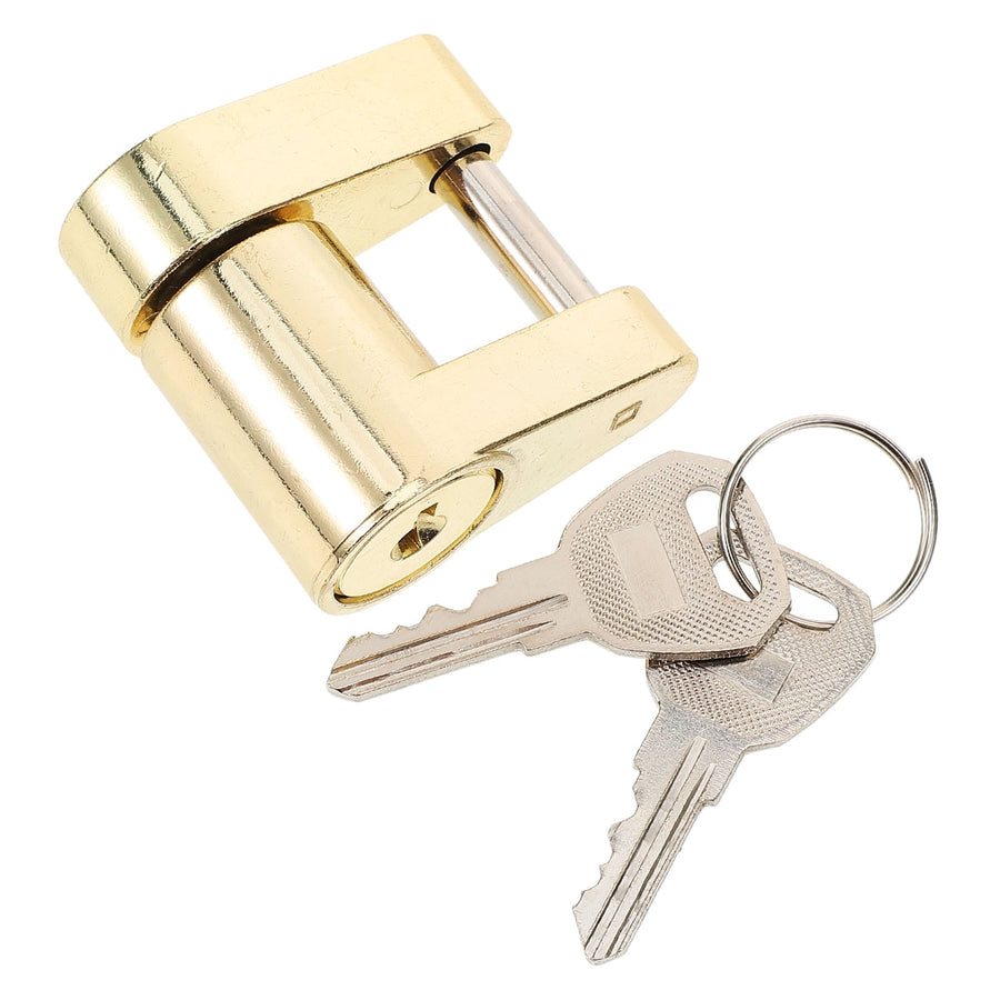 High Security Padlock Zinc Alloy Golden 1Pack For Hitch Security
