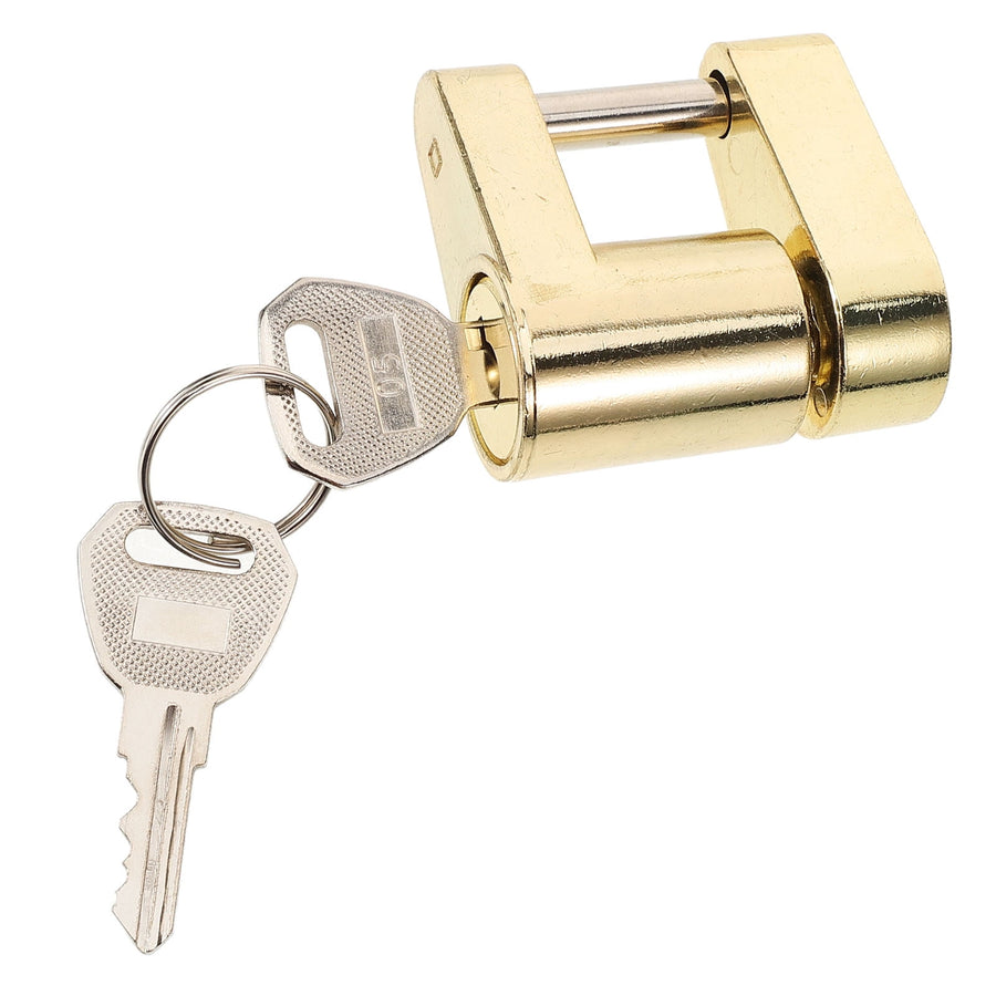 High Security Padlock Zinc Alloy Golden 1Pack For Hitch Security