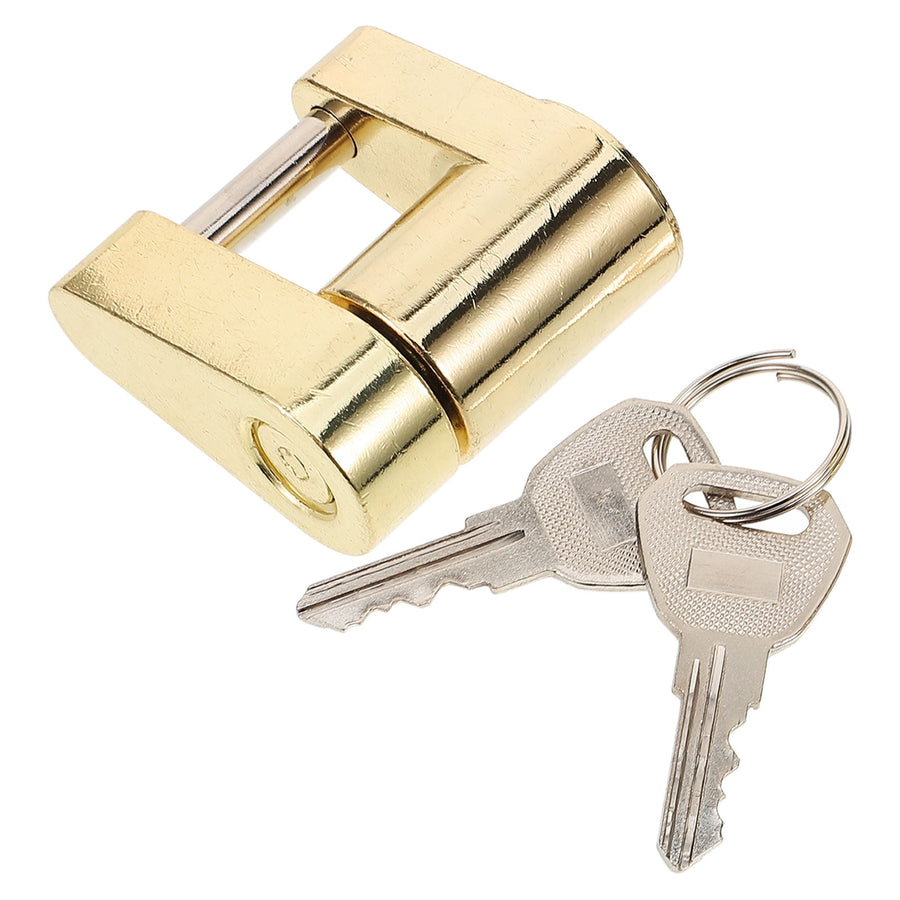 High Security Padlock Zinc Alloy Golden 1Pack For Hitch Security