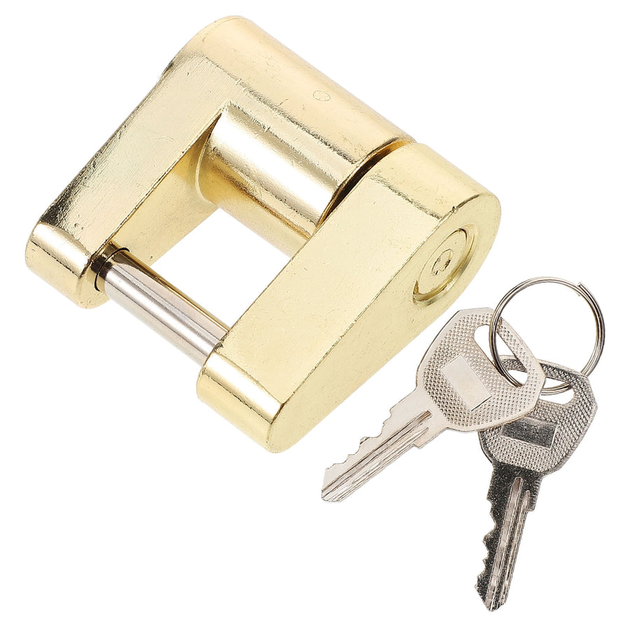 High Security Padlock Zinc Alloy Golden 1Pack For Hitch Security