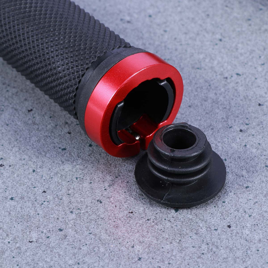Worgeous Mountain Bike Double Lock Aluminum Alloy Handlebar Grips Antiskid Set Red
