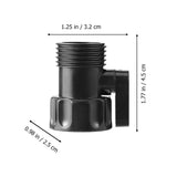 Worgeous Garden Hose Shut Off Valve 3/4 Inch ABS Black for Durable Use and Easy Installation