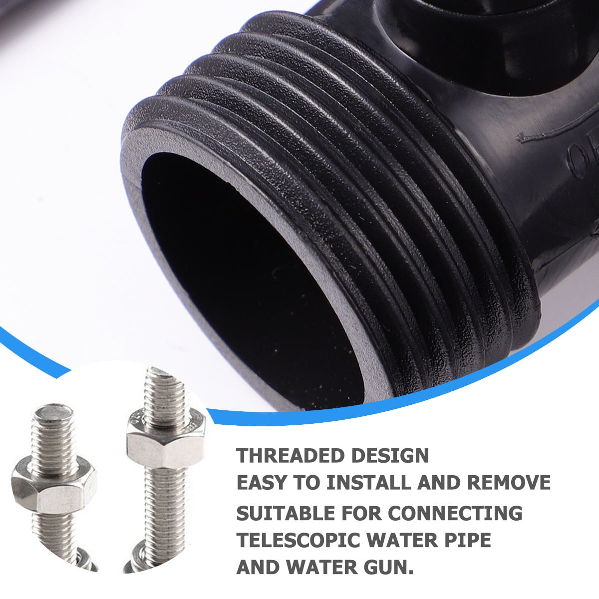 Worgeous Garden Hose Shut Off Valve 3/4 Inch ABS Black for Durable Use and Easy Installation
