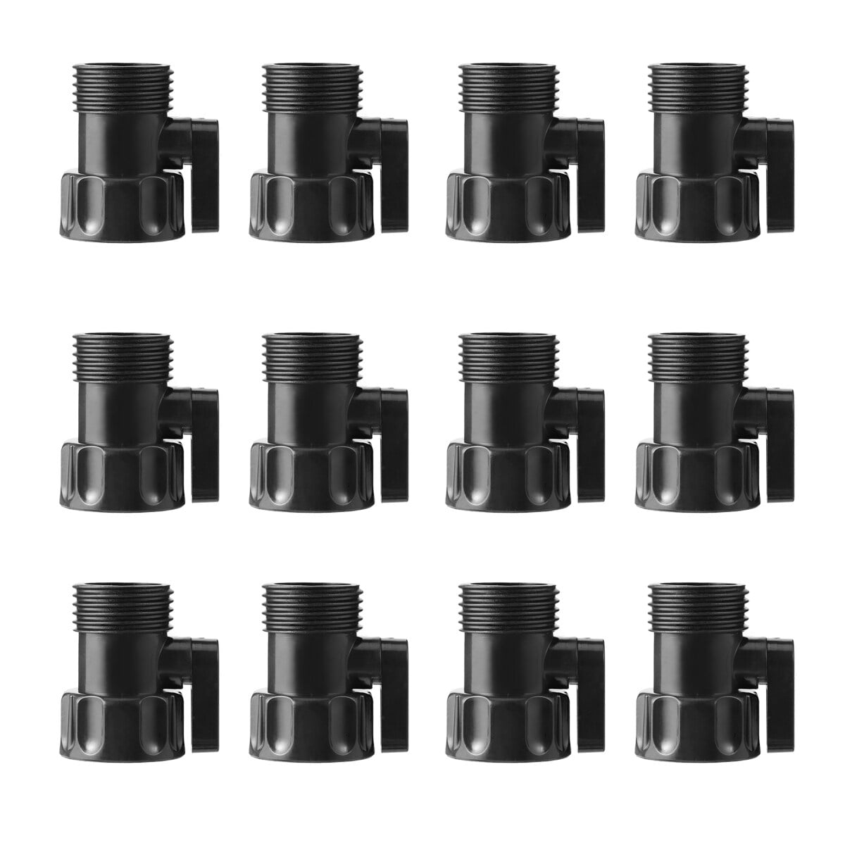 Worgeous Garden Hose Shut Off Valve 3/4 Inch ABS Black for Durable Use and Easy Installation