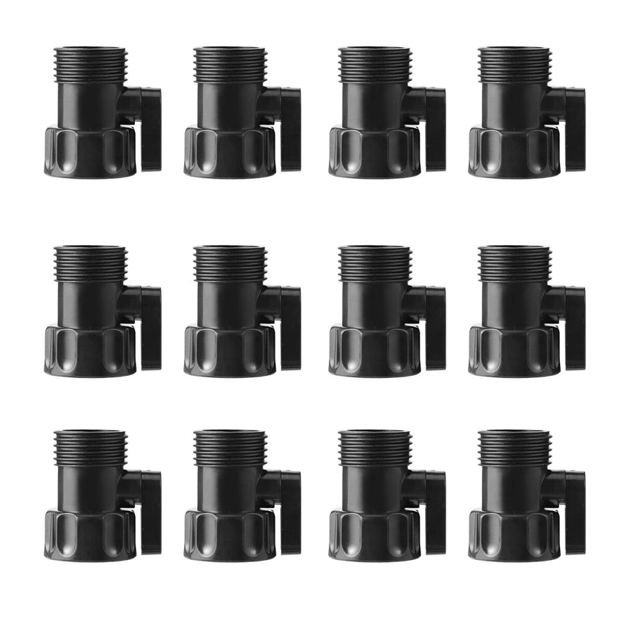 Worgeous Garden Hose Shut Off Valve 3/4 Inch ABS Black for Durable Use and Easy Installation