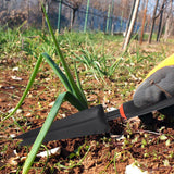 Worgeous Handy Weeder Puller with Stainless Steel Forked Tip for Gardening Ergonomic Wood Handle with Hole Black 2 Pronged