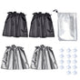 Car Window Shades Baby Car Window Sunshade Suction Cup Design 4Pcs Black Silver