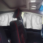 Car Window Shades Baby Car Window Sunshade Suction Cup Design 4Pcs Black Silver