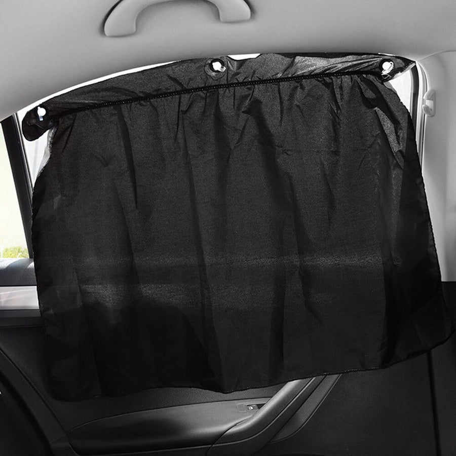 Car Window Shades Baby Car Window Sunshade Suction Cup Design 4Pcs Black Silver