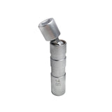 Worgeous Magnetic 12 Angle Spark Plug Sleeve for Car with 14mm 3/8 Drive Suitable for Spark Plugs Removal Tool Socket Silver carbon steel