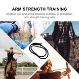 Resistance Bow Trainer Archery Band Rubber Black 1 Bow Training Equipment - Close-Up Angle