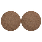 2Pcs Turntable Mat Cork Turntable Mat Cork Non-Slip Anti-Static Cork Mats Music Supply 29.70X29.70X0.10CM Brown