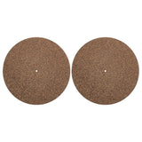 2Pcs Turntable Mat Cork Turntable Mat Cork Non-Slip Anti-Static Cork Mats Music Supply 29.70X29.70X0.10CM Brown