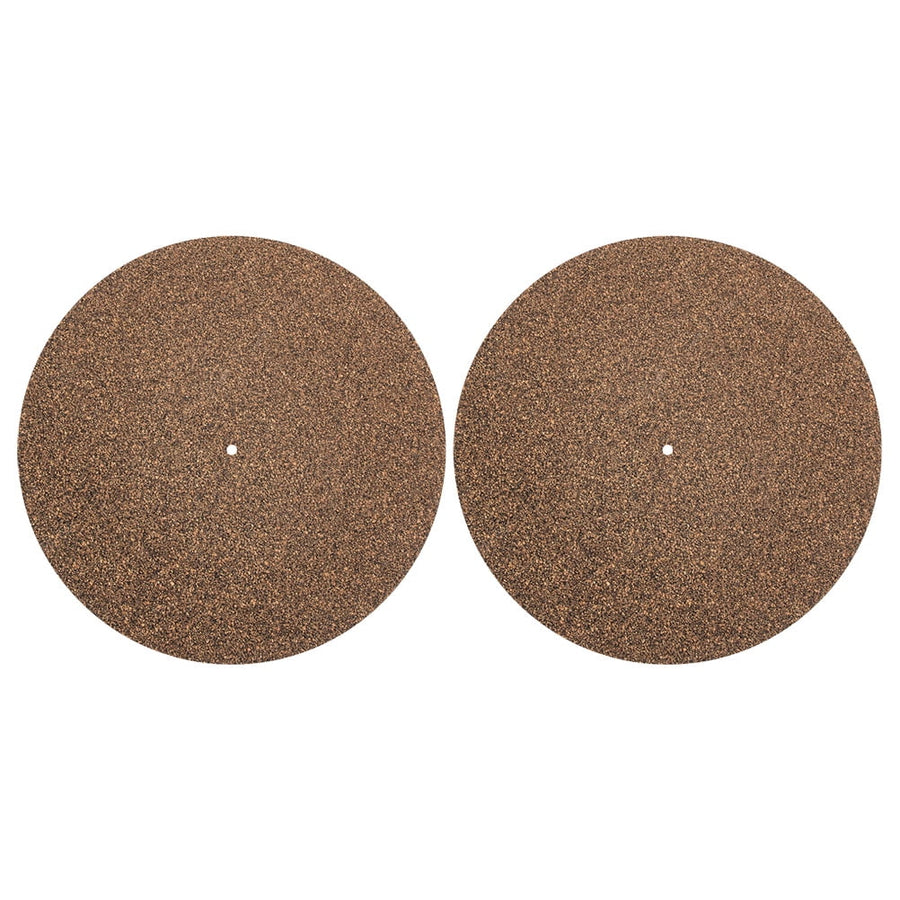 2Pcs Turntable Mat Cork Turntable Mat Cork Non-Slip Anti-Static Cork Mats Music Supply 29.70X29.70X0.10CM Brown