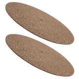 2Pcs Turntable Mat Cork Turntable Mat Cork Non-Slip Anti-Static Cork Mats Music Supply 29.70X29.70X0.10CM Brown