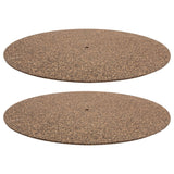 2Pcs Turntable Mat Cork Turntable Mat Cork Non-Slip Anti-Static Cork Mats Music Supply 29.70X29.70X0.10CM Brown