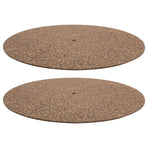 2Pcs Turntable Mat Cork Turntable Mat Cork Non-Slip Anti-Static Cork Mats Music Supply 29.70X29.70X0.10CM Brown