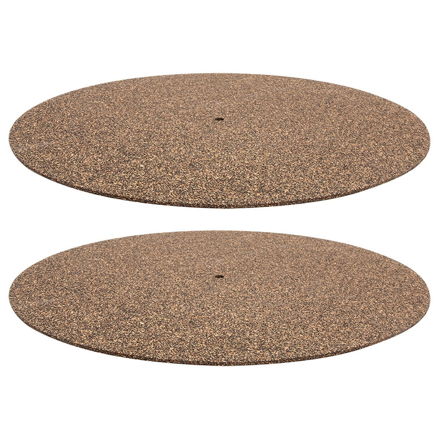 2Pcs Turntable Mat Cork Turntable Mat Cork Non-Slip Anti-Static Cork Mats Music Supply 29.70X29.70X0.10CM Brown