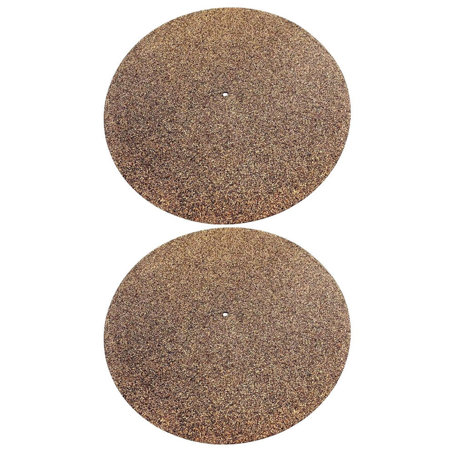2Pcs Turntable Mat Cork Turntable Mat Cork Non-Slip Anti-Static Cork Mats Music Supply 29.70X29.70X0.10CM Brown
