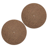 2Pcs Turntable Mat Cork Turntable Mat Cork Non-Slip Anti-Static Cork Mats Music Supply 29.70X29.70X0.10CM Brown