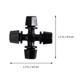 Worgeous Drip Irrigation Nozzle for Garden Use Black Plastic 20 Pieces Miniature Sprinklers