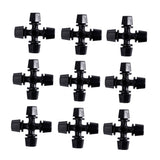 Worgeous Drip Irrigation Nozzle for Garden Use Black Plastic 20 Pieces Miniature Sprinklers - Top-Down View