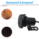 Worgeous Black ABS Motorcycle USB Socket Charger with Dual USB for Car Use Suitable for Most Environments 12V