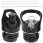 Worgeous 2 Pcs Straw Lid Drink Sports Bottle Lunch Black