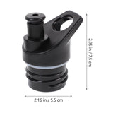 Worgeous 2 Pcs Straw Lid Drink Sports Bottle Lunch Black - Front View