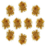Worgeous Golden Cheerleading Pom Poms Plastic Durable with Wristband for Sports Events and Dance Parties