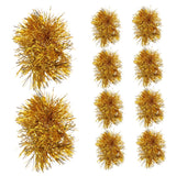 Worgeous Golden Cheerleading Pom Poms Plastic Durable with Wristband for Sports Events and Dance Parties
