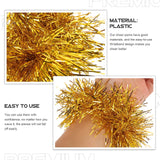 Worgeous Golden Cheerleading Pom Poms Plastic Durable with Wristband for Sports Events and Dance Parties