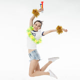 Worgeous Golden Cheerleading Pom Poms Plastic Durable with Wristband for Sports Events and Dance Parties