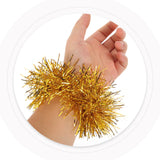Worgeous Golden Cheerleading Pom Poms Plastic Durable with Wristband for Sports Events and Dance Parties