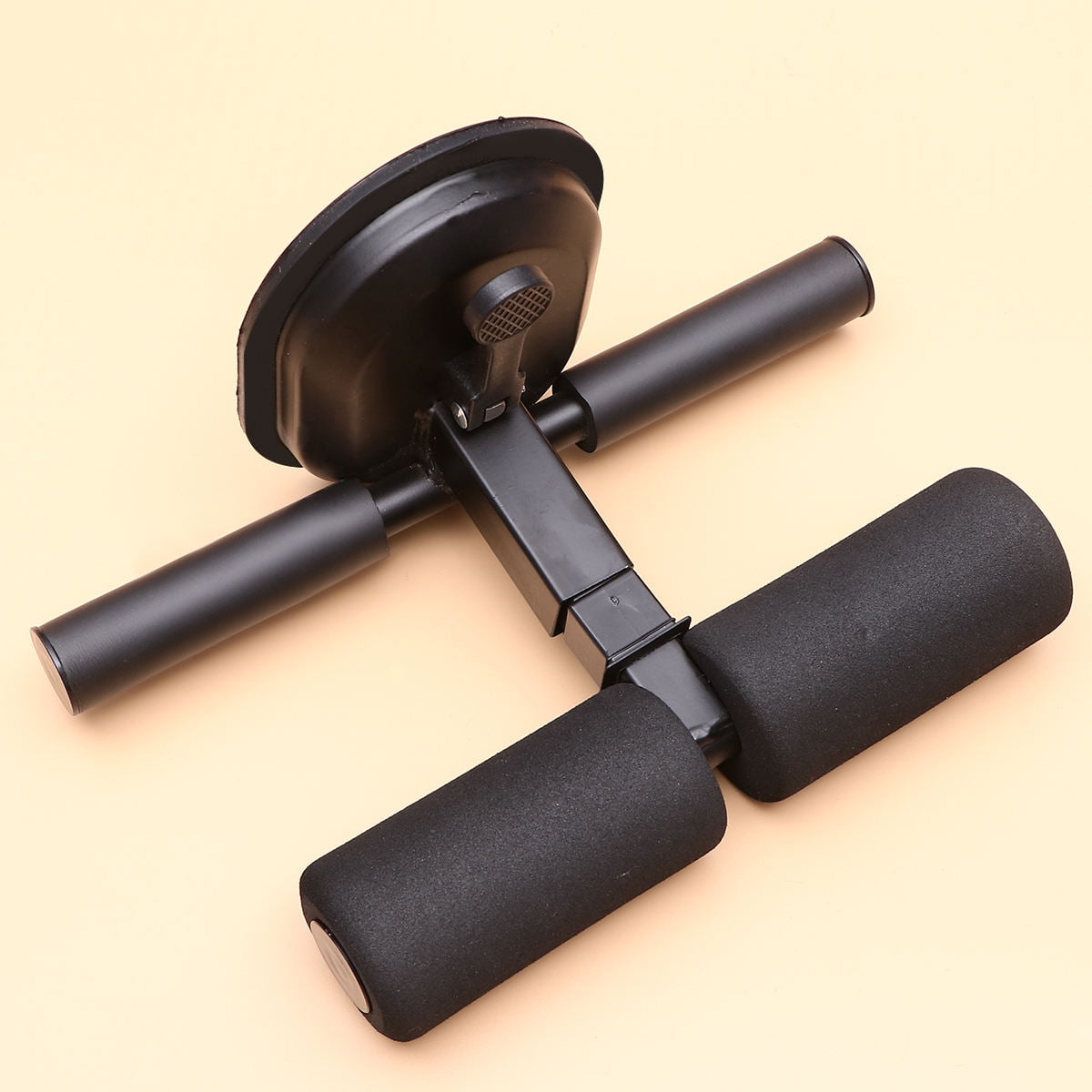Abdominal Muscle Trainer Sit Up Tool Steel Black for Home Workout 1Pack