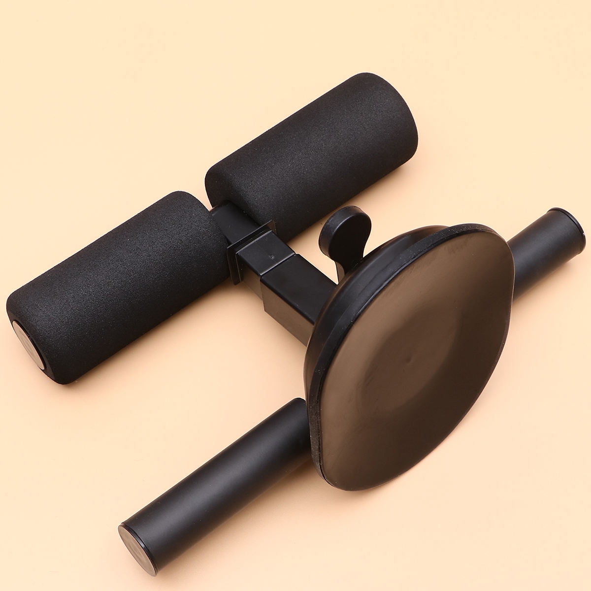 Abdominal Muscle Trainer Sit Up Tool Steel Black for Home Workout 1Pack