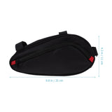 Bike Triangle Handlebar Bags Black Waterproof 1Pcs 9.84x4.33x3.14in - 45-Degree Angle