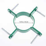 Durable Iron Tree Fixator for Outdoor Use with Easy Application Green Color 15cm Diameter - Front View