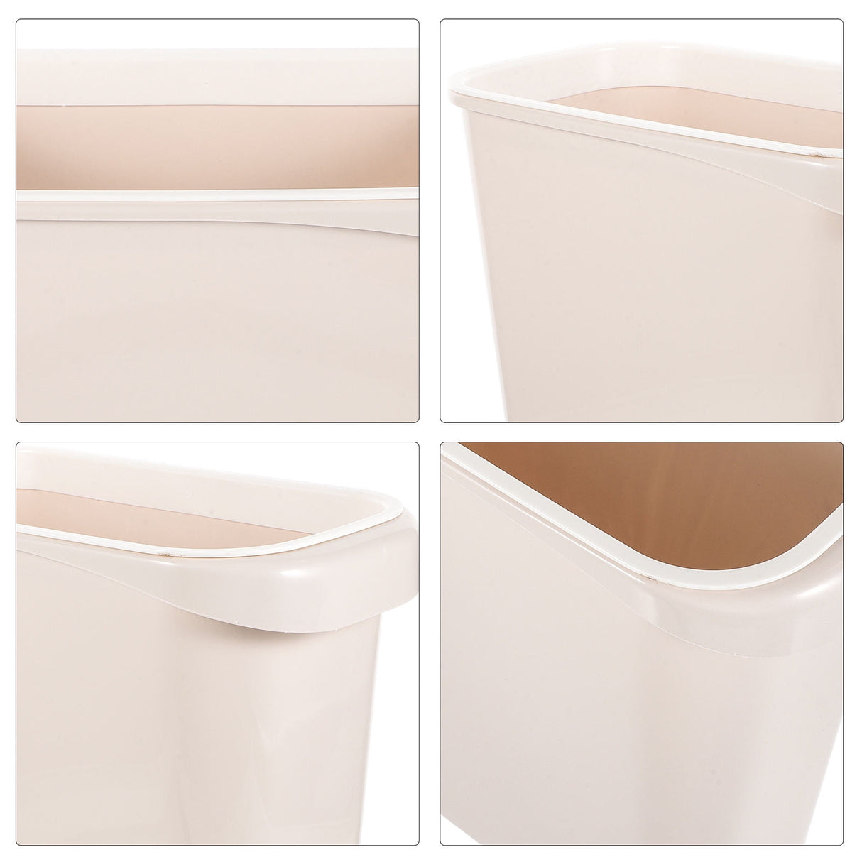 Worgeous White Plastic Trash Can for Home Use Made of Material Great for Small Spaces 13 x 8 0 inches