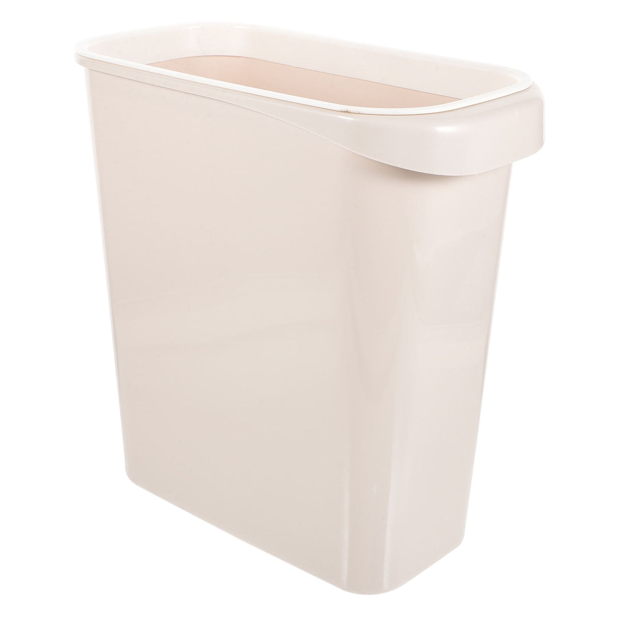 Worgeous White Plastic Trash Can for Home Use Made of Material Great for Small Spaces 13 x 8 0 inches