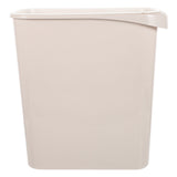 Worgeous White Plastic Trash Can for Home Use Made of Material Great for Small Spaces 13 x 8 0 inches - Close-Up Angle