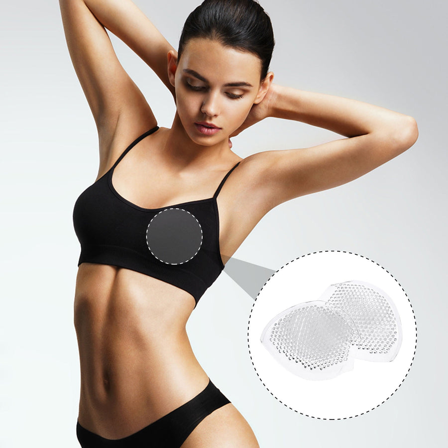 Worgeous Silicone Bra Pads for Women Transparent Reusable Cup Shaped Inserts Well Fixed Not Easy to Fall Off 1 Pair