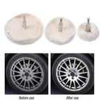 drill polishing pad Polishing Cloth Beige For Metal Surface Cleaning 3pcs