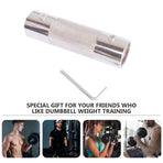 Worgeous Dumbbell Connector for Dumbbells Connecting Bar Work Silver