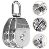 Cable Weight Pulley System Silver for Transportation Equipment 1Pcs 3.5In