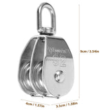 Cable Weight Pulley System Silver for Transportation Equipment 1Pcs 3.5In