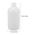 2Pcs Chemical Container Bottle Transparent HDPE Polyethylene Plastic 500ml 17.0X7.7X7.7in