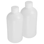 2Pcs Chemical Container Bottle Transparent HDPE Polyethylene Plastic 500ml 17.0X7.7X7.7in